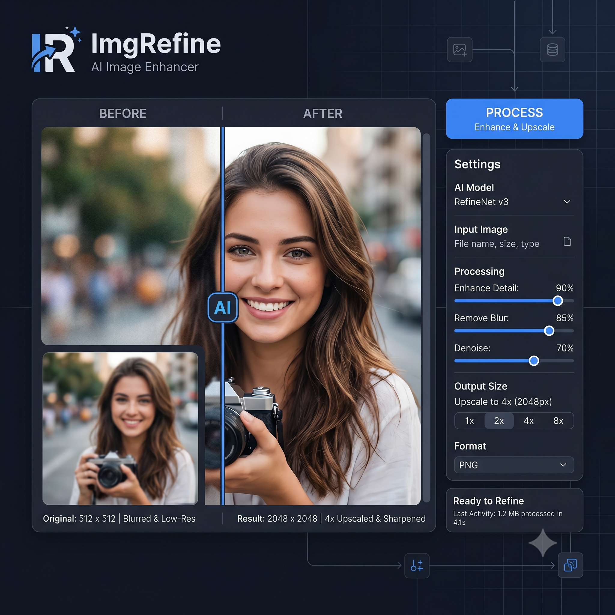 ImgRefine（画像高精細化ツール） のイメージ
