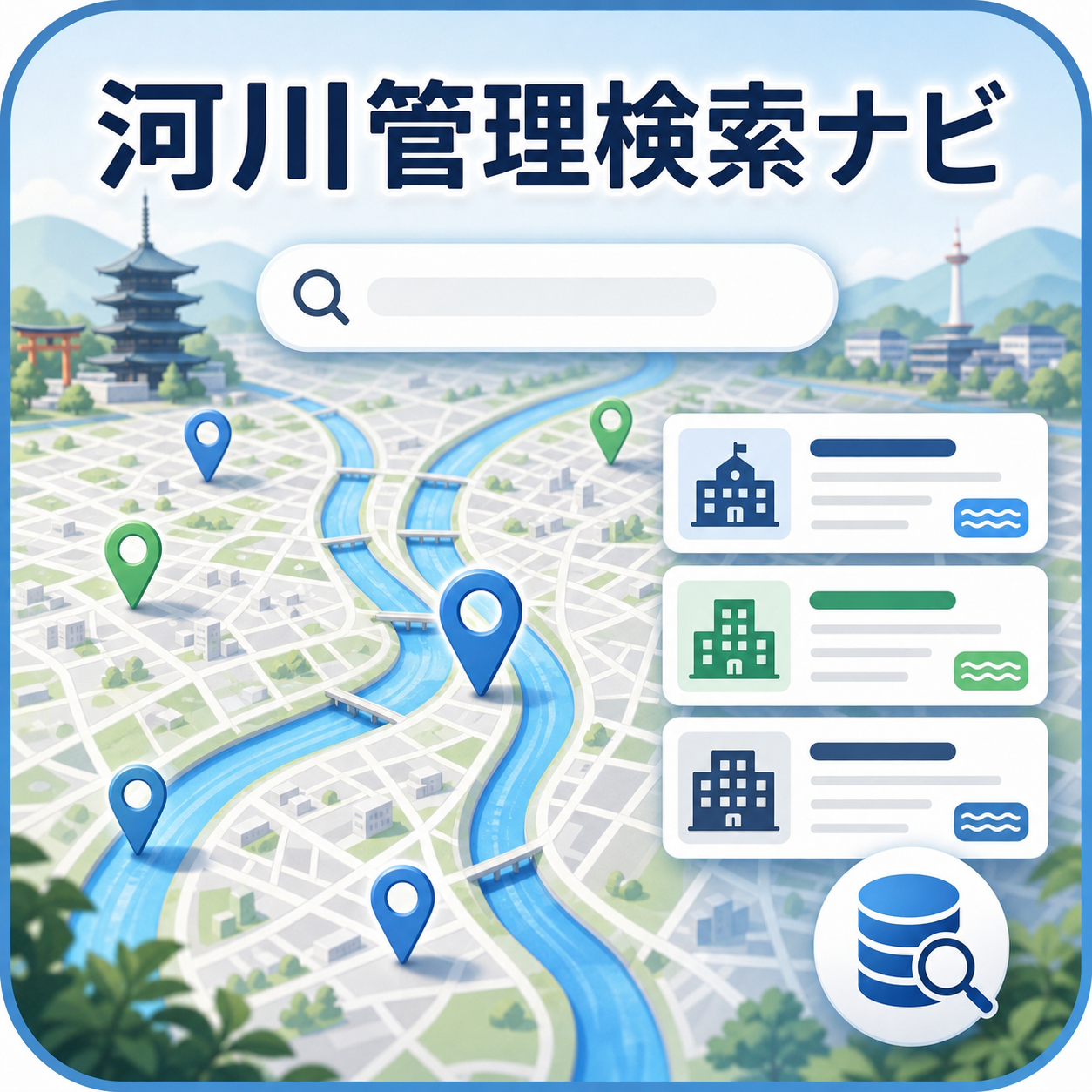 京都市河川管理検索ナビ のイメージ